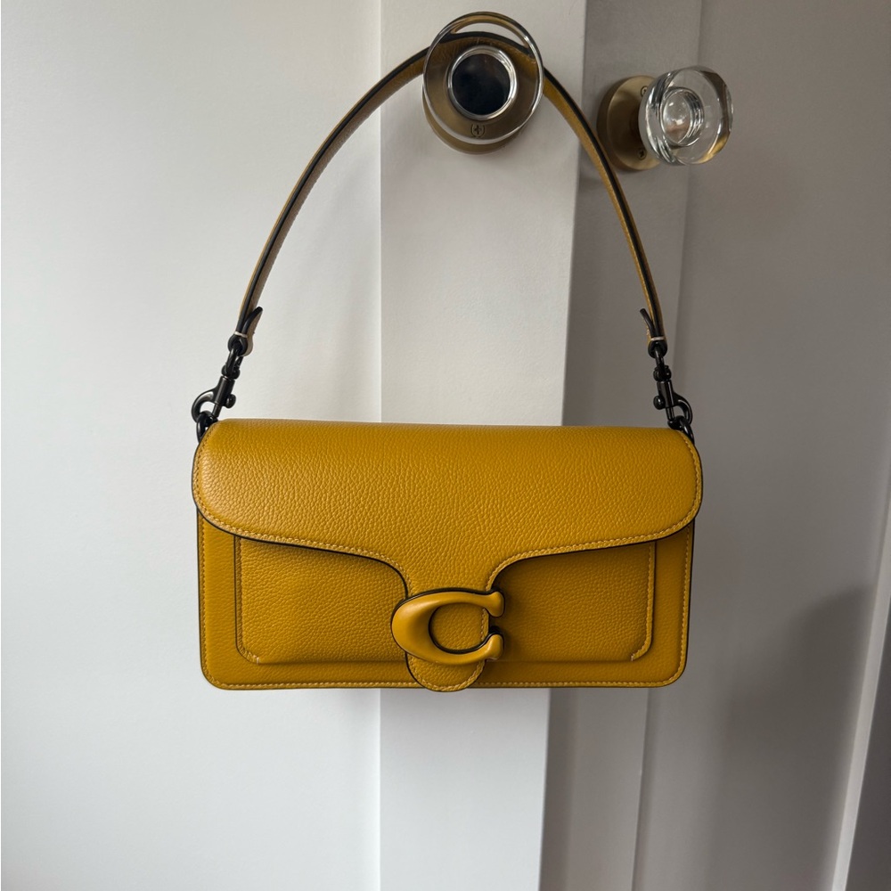 Coach Canary Yellow Leather Shoulder Bag